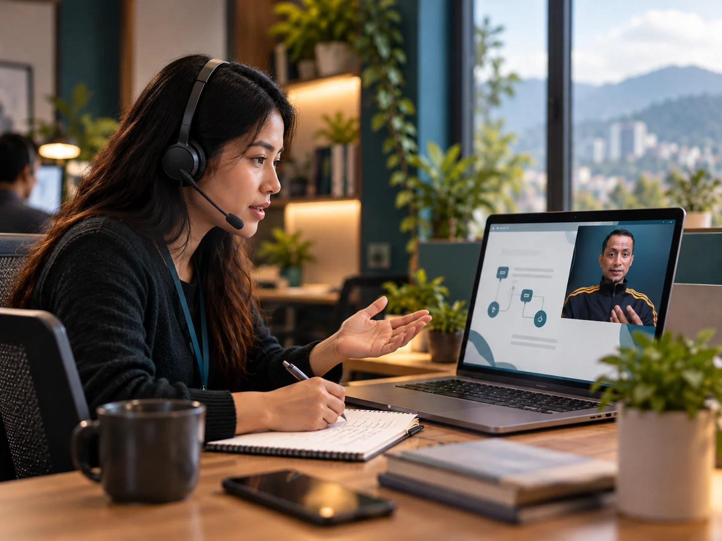 Advisor asking a customer a careful follow-up question
