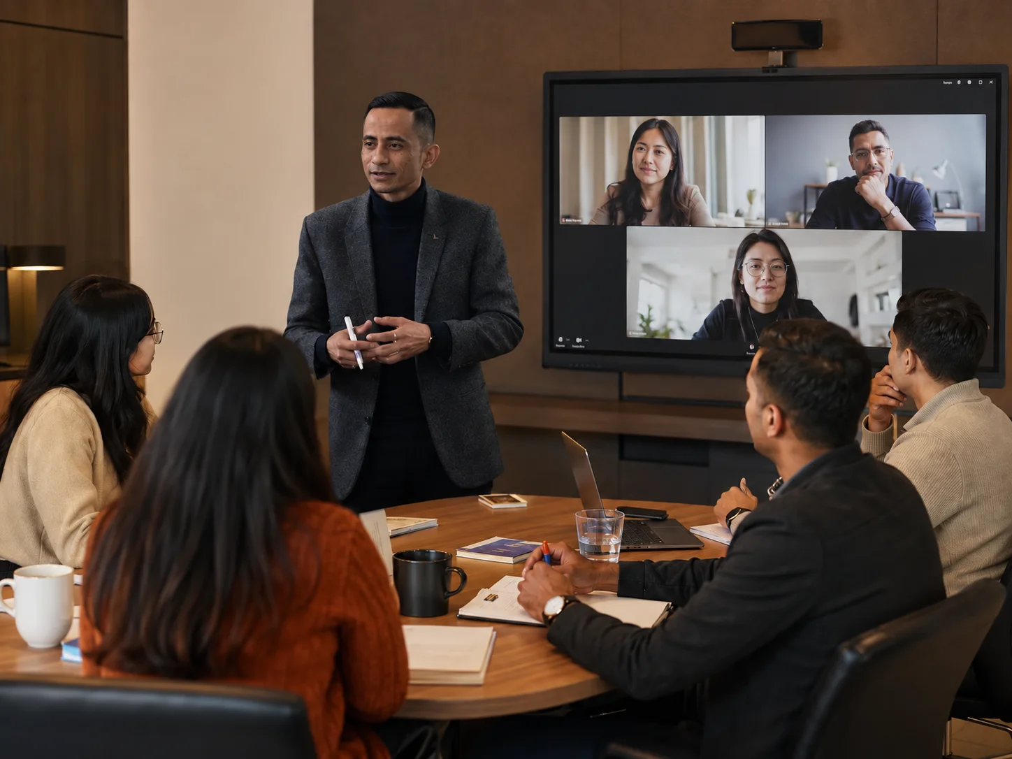 Participants in a live NESkills communication training session