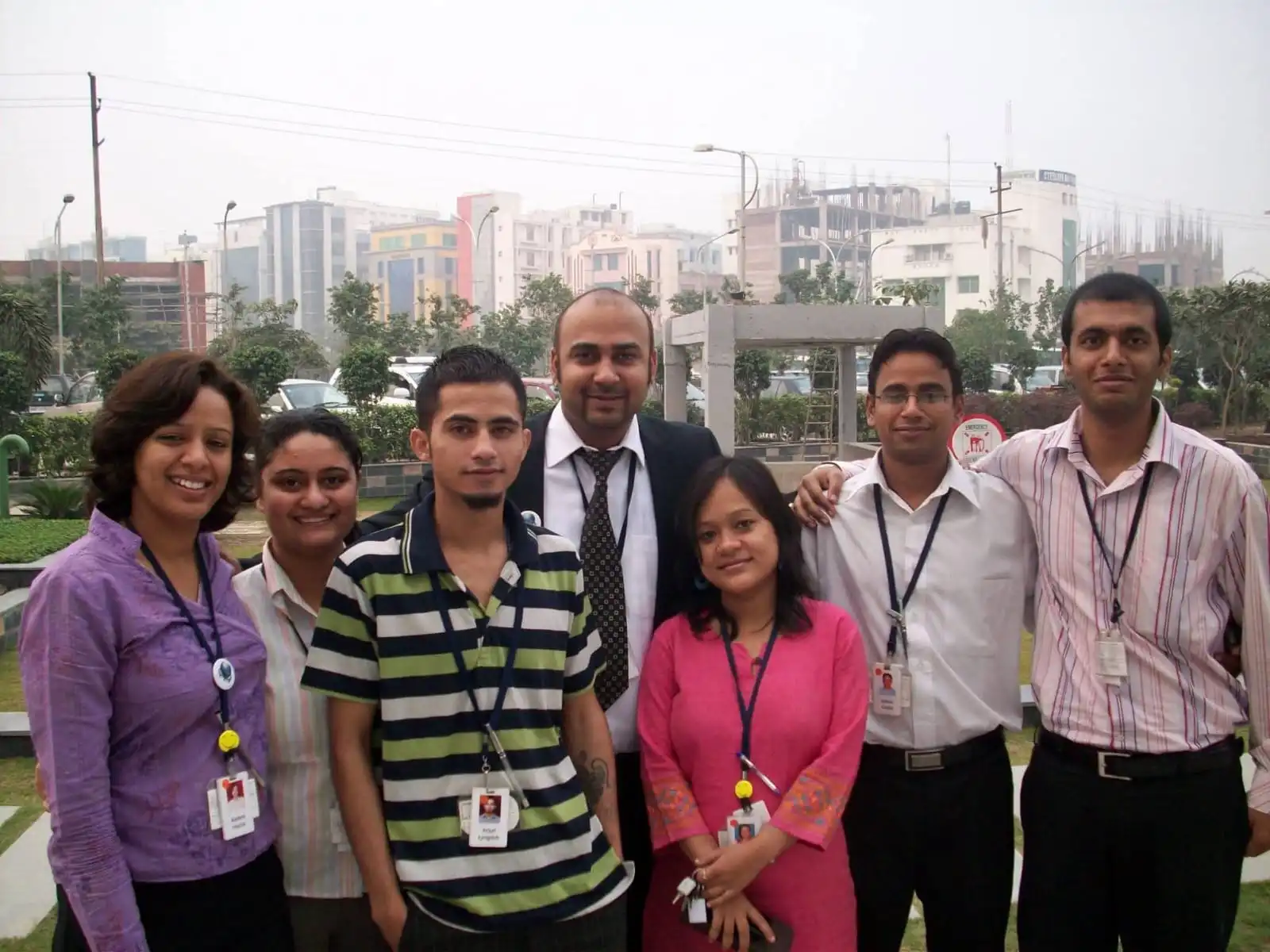 Arjun Lyngdoh with his team during his time as an Academy Coach at Barclays