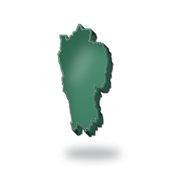3D map of Mizoram
