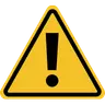 Warning icon for checking fees