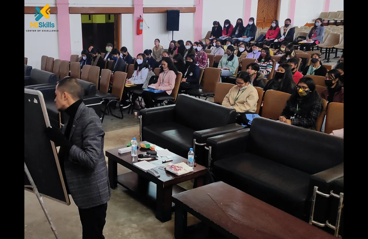 Audience participating in an NESkills institutional workshop