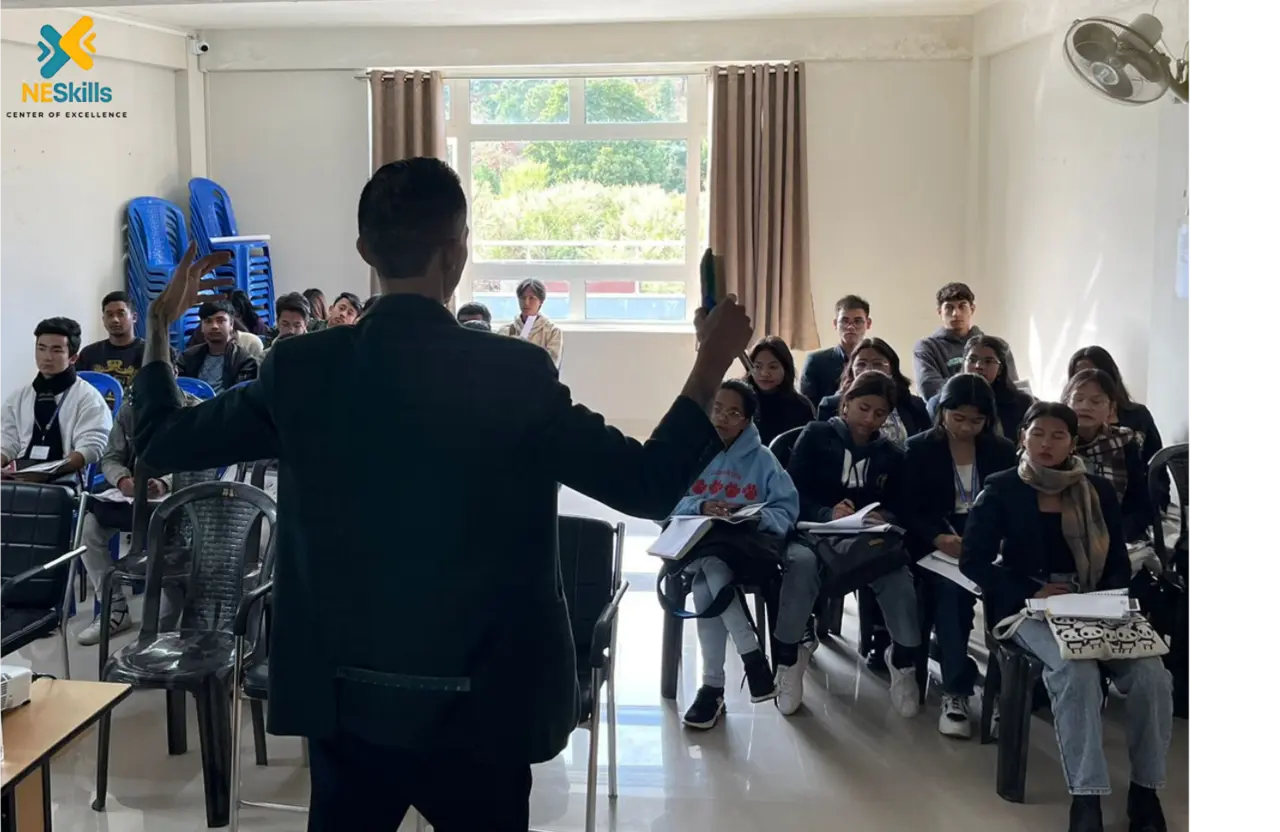 Arjun Lyngdoh leading a live institutional communication workshop